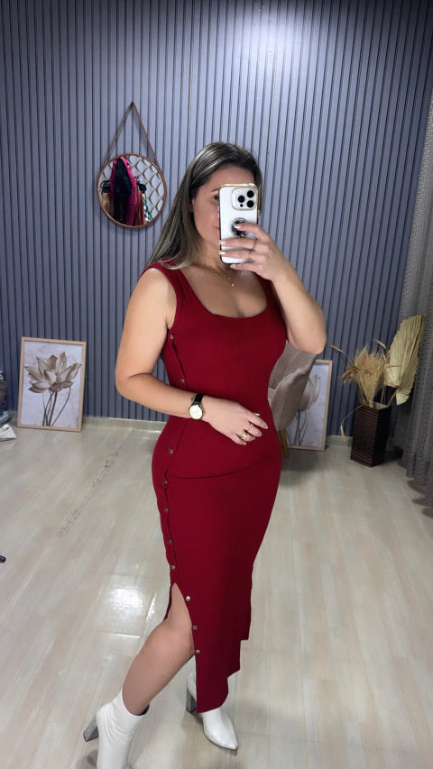Vestido canelado MIDI Yara