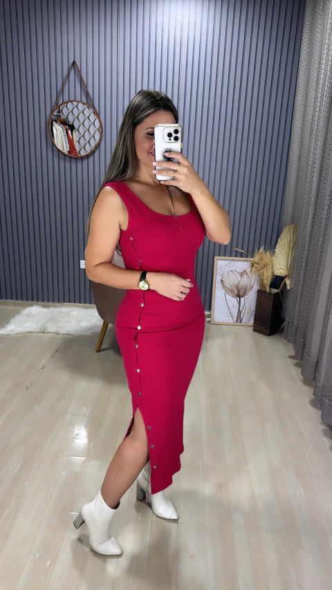 Vestido canelado MIDI Yara