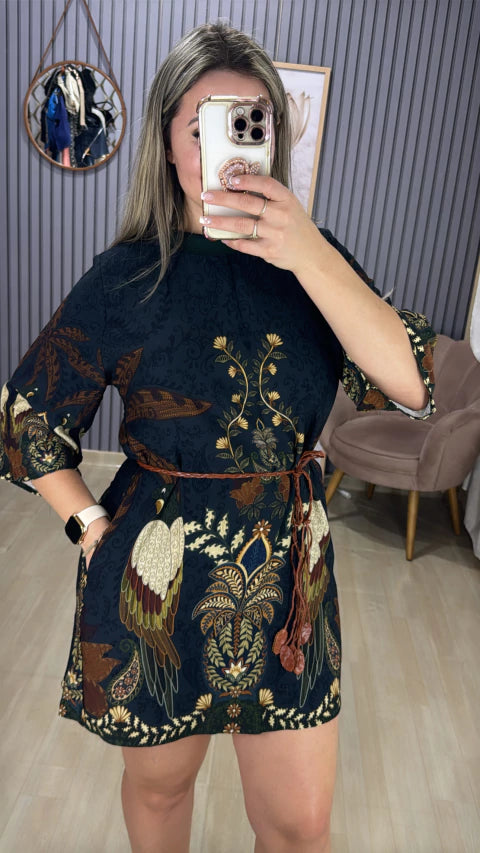 Vestido manga inspiração farm