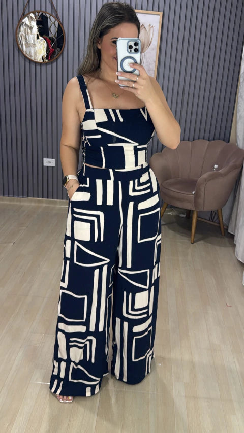 Conjunto calça pantalona Raissa