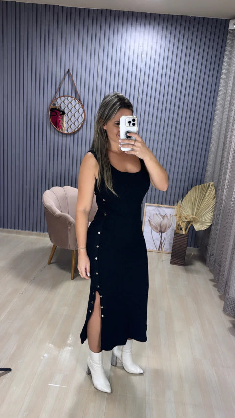 Vestido canelado MIDI Yara