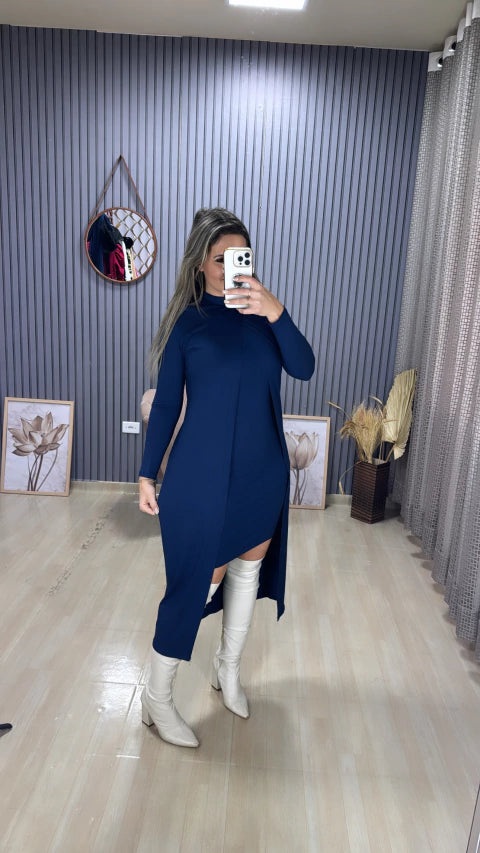 Vestido kimono manga longa