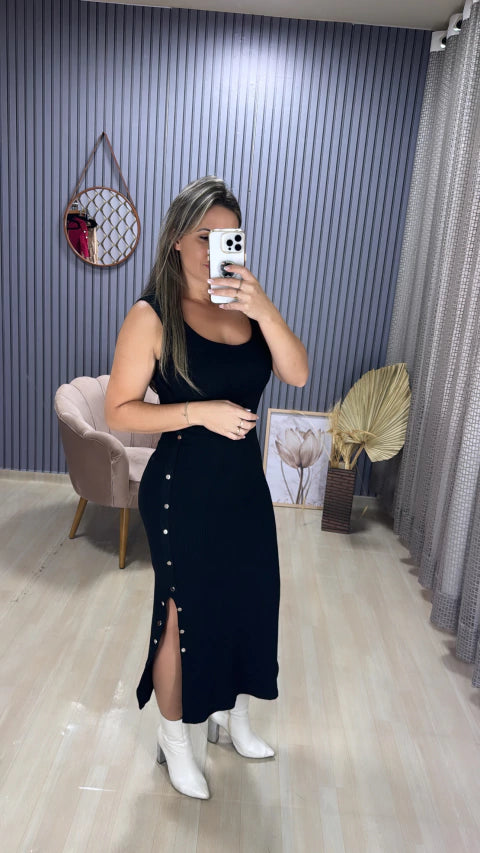 Vestido canelado MIDI Yara