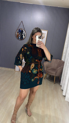 Vestido manga inspiração farm