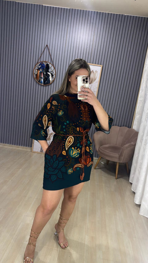 Vestido manga inspiração farm