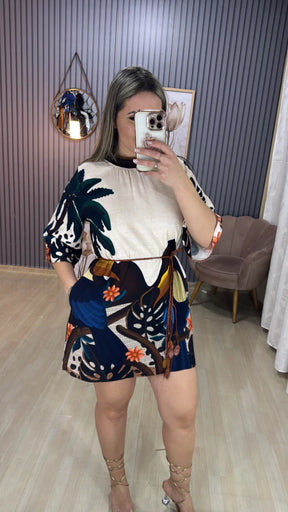 Vestido manga inspiração farm