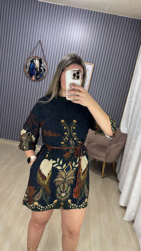 Vestido manga inspiração farm