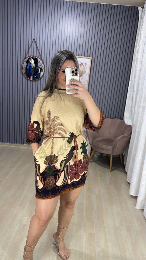 Vestido manga inspiração farm