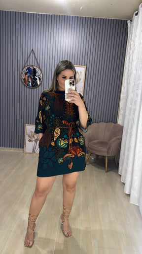 Vestido manga inspiração farm