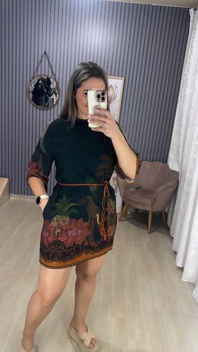 Vestido manga inspiração farm