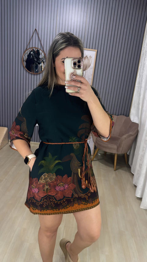 Vestido manga inspiração farm