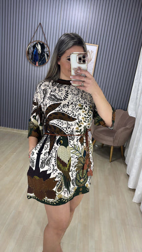 Vestido manga inspiração farm